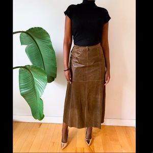 Vintage Leather Skirt